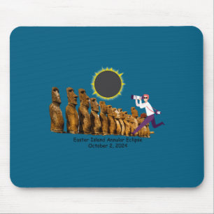 Osterinsel ringförmige Sonnenfinsternis T-Shirt Mousepad