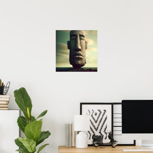 Osterinsel Rock Statue Poster (Heimbüro)