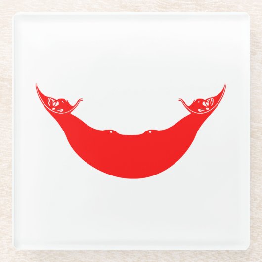 Osterinselflagge Glasuntersetzer (Vorderseite)