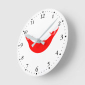 Osterinselflagge Runde Wanduhr (Winkel)