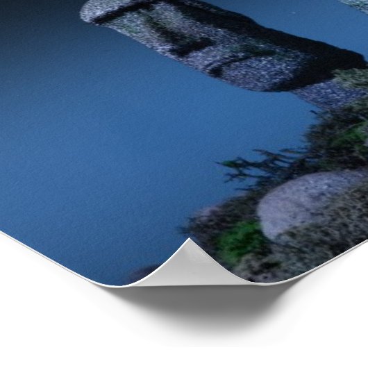 Osterinselköpfe Poster (Ecke)