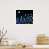 Osterinselköpfe Poster (Küche)