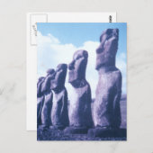 Osterinselstatuen Postkarte (Vorne/Hinten)
