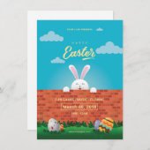 Osterische Party Einladung (Vorne/Hinten)