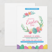 Osterische Party Einladung (Vorne/Hinten)