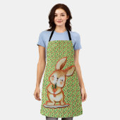 Osterische Schürze - Kaninchen und Karotten Grüne (Getragen)