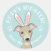 Osteritalienischer Grauhund Hund Niedlich Hunde So Runder Aufkleber (Vorderseite)