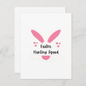 Osterjagd auf feiertagskarte (Vorne/Hinten)