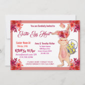 Osterjagd Watercolor Bunny Familie Einladung Kind (Vorderseite)