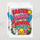 Osterjammin-Karnevalkarte Einladung (Vorne/Hinten)