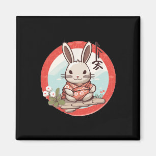 Osterjapanisches Kaninchen-Bunny im japanischen Ki Magnet