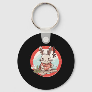Osterjapanisches Kaninchen-Bunny im japanischen Ki Schlüsselanhänger