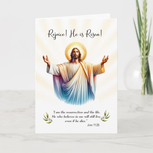 OsterJesus ist Risen Freude Karte (Vorderseite)