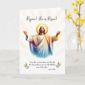 OsterJesus ist Risen Freude Karte (Gelbe Blume)