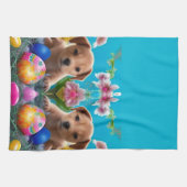 Osterjunge Blume und Eier Geschirrtuch (Horizontal)