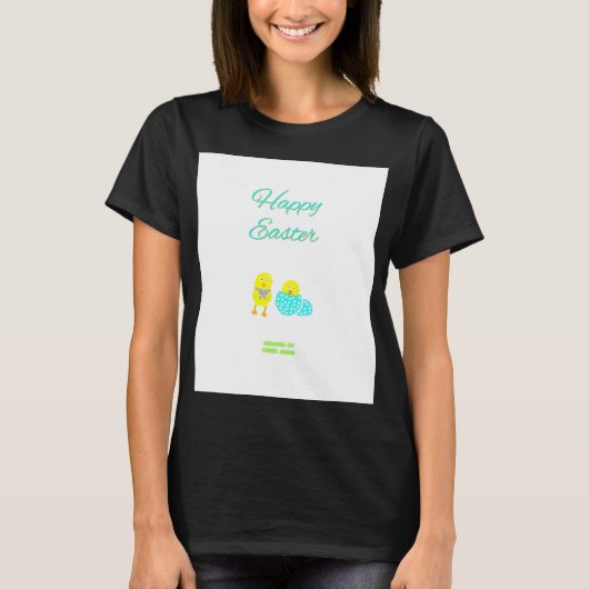 Osterjunge Frauen Schwarzes Basic-T-Shirt T-Shirt (Vorderseite)