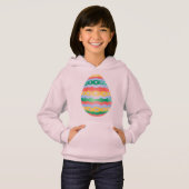 Osterjunge Mädchen Feierliche Osterneier Hoodie (Vorne ganz)