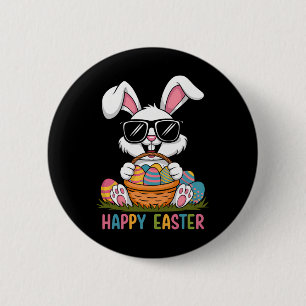 Osterjunge Mädchen Kinder Kleinkind Kaninchen Oste Button