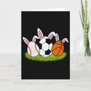 Osterjungen verkaufen Sketll-Fußballsport-Hasen  Karte