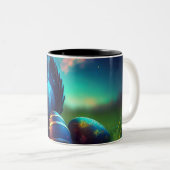 Osterkaffee-Tasse Zweifarbige Tasse (VorderseiteRechts)