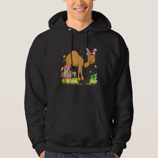 Osterkamel Bunny Egg Jagd Kamel Ostersonntag Hoodie (Vorderseite)