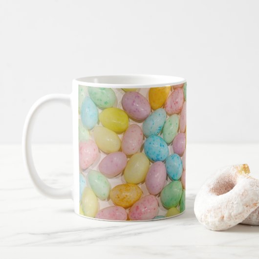 Osterkandy Pastel Jelly Boans Kaffeetasse (Mit Donut)