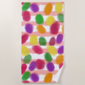 Osterkanen Rosa Streifen Strandtuch (Vorderseite)