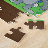 Osterkaninchen, Basket & Hauspuzzle personalisiert Puzzle (Seite)