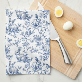 Osterkaninchen Chinoiserie Muster Geschirrtuch