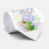 Osterkaninchen Ei und Blume Krawatte (Gerollt)