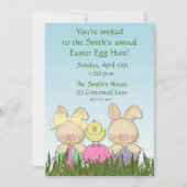 Osterkaninchen - Einladung (Vorderseite)