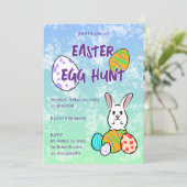 Osterkaninchen Einladung (Stehend Vorderseite)