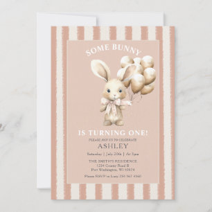 Osterkaninchen etwas sonniger erster Geburtstag Einladung