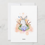 Osterkaninchen Feiertagskarte (Rückseite)