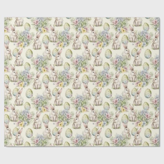 Osterkaninchen Geschenkpapier (Flach)