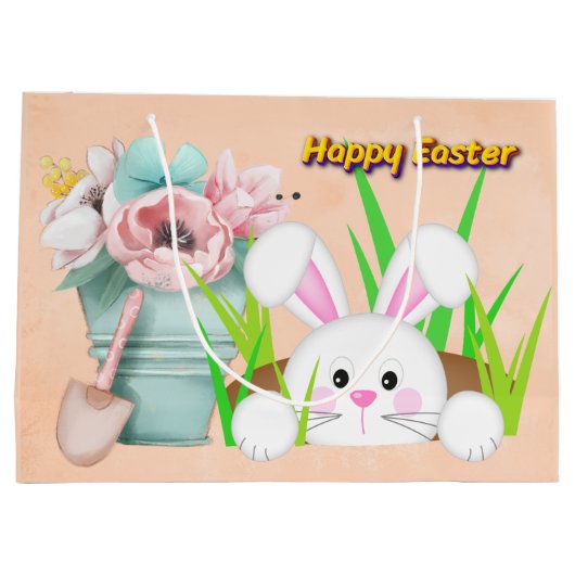 Osterkaninchen Große Geschenktüte (Rückseite)