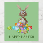 Osterkaninchen-Gütezeichen Weinetikett (Einzelnes Label)