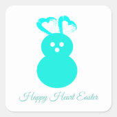 Osterkaninchen-Heftsticker Quadratischer Aufkleber (Vorderseite)
