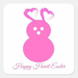 Osterkaninchen-Heftsticker Quadratischer Aufkleber