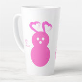 Osterkaninchen Herz Latte Tasse (Linke Ecke)