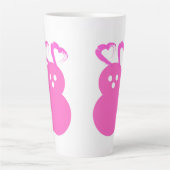 Osterkaninchen Herz Latte Tasse (Vorderseite)