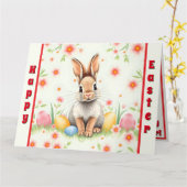 Osterkaninchen Holiday Modern Collection Karte (Gelbe Blume)