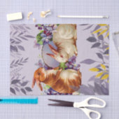 Osterkaninchen in einem Lila Wunderland Seidenpapier (Handwerk)