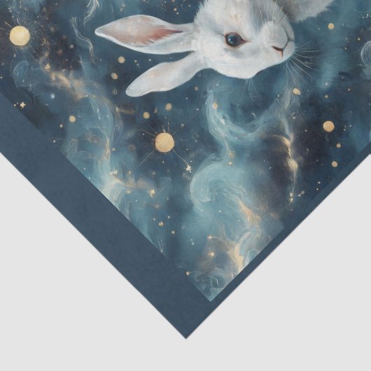Osterkaninchen in einem traumhaften Hintergrund Seidenpapier (Ausschnitt)