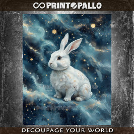 Osterkaninchen in einem traumhaften Hintergrund Seidenpapier