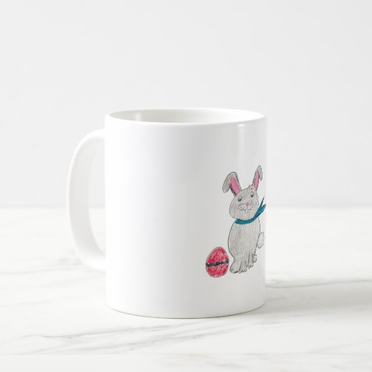 Osterkaninchen Kaffeetasse (Vorderseite Links)