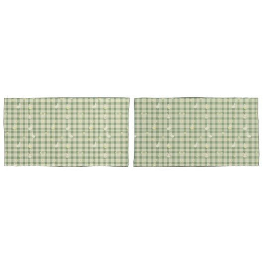 Osterkaninchen Kariertes Muster Kissenbezug (Vorderseite-Set)