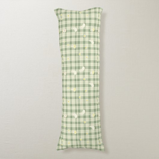 Osterkaninchen Kariertes Muster Seitenschläferkissen (Vorderseite Vertikal)