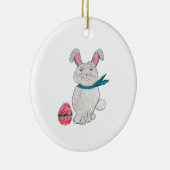 Osterkaninchen Keramik Ornament (Rechts)