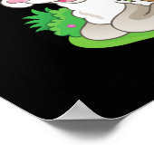 Osterkaninchen, Lamm- und Küchenkulpturen. Poster (Ecke)